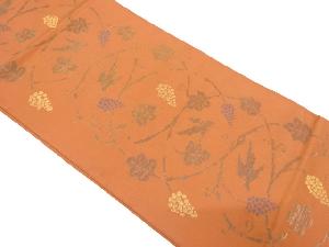 アンティーク　葡萄模様織り出し袋帯（着用可）